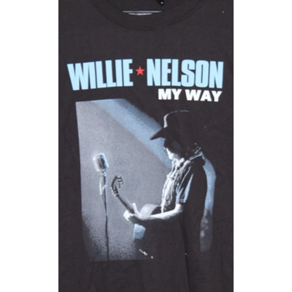 Austin Willie Nelson My Way T-Shirt Men XL Black Double-Sided Graphic Tee